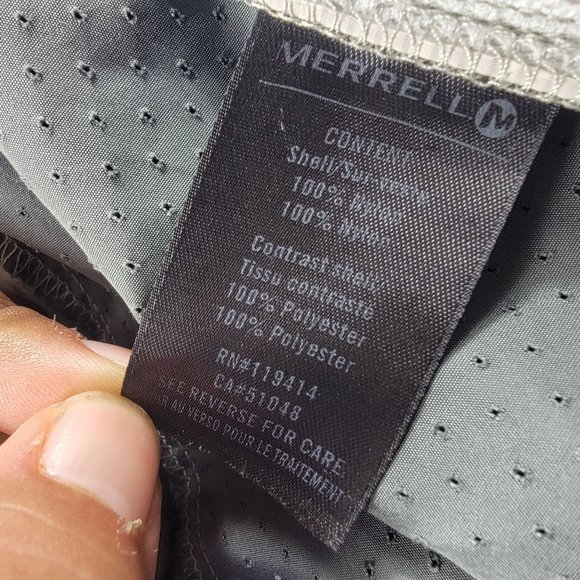 Merrell Adults XL Beige Full Zip Windbreaker Jacket Long Sleeve Lightweight - Picture 5 of 9